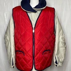 Men's Vintage Mulberry Street Winter Coat w/ Outer Quilted Vest Size Medium